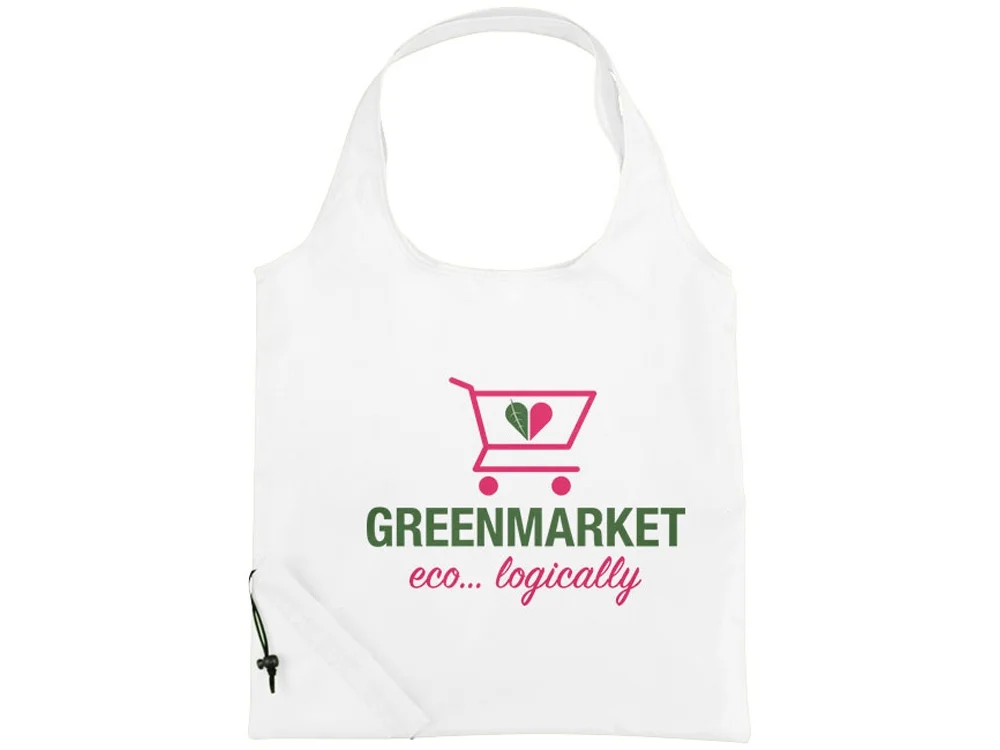 Сумка для покупок «Bungalow», 210D, белый/черный - фото 2