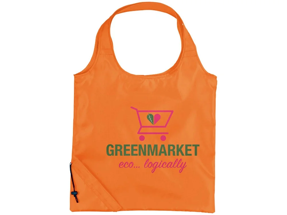 Сумка для покупок «Bungalow», 210D, оранжевый/черный - фото 2