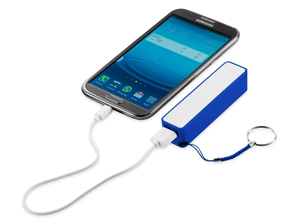 Внешний аккумулятор Jive 2000 mAh ярко-синий/белый - фото 3