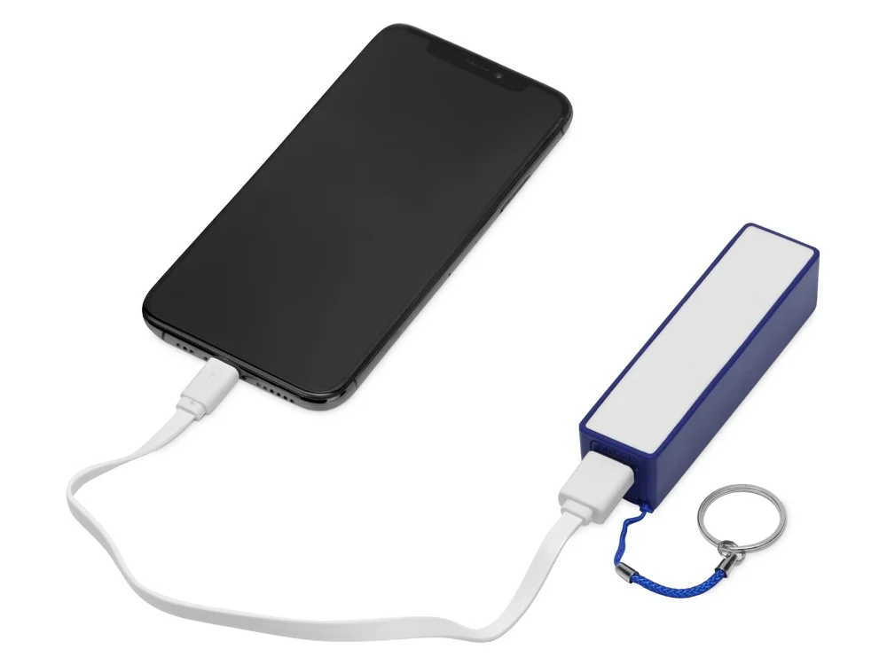 Внешний аккумулятор Сатурн 2200 mAh синий/белый - фото 2