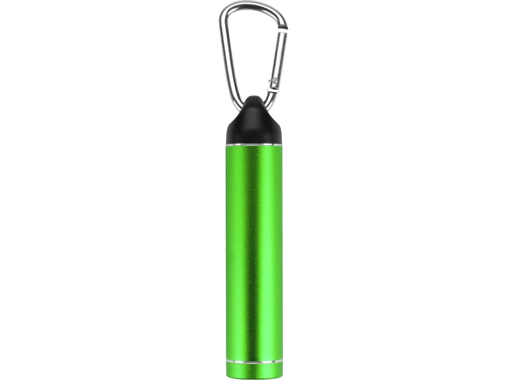 Внешний аккумулятор Марс с карабином 2600 mAh зеленый/черный/серебристый - фото 4