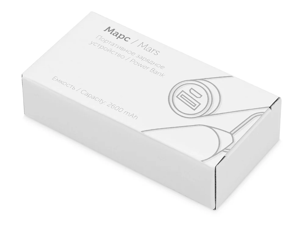 Внешний аккумулятор «Марс» с карабином, 2600 mAh, серый/черный - фото 5