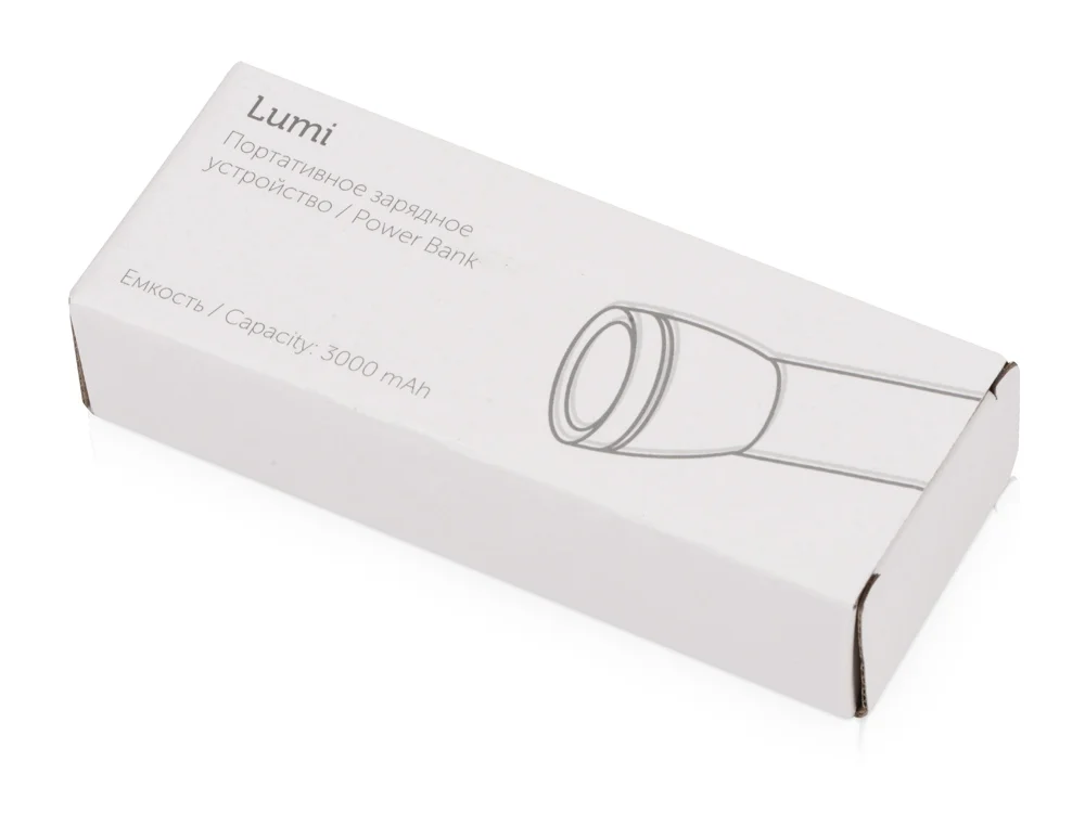 Внешний аккумулятор Lumi с фонариком 3000 mAh серебристый - фото 7