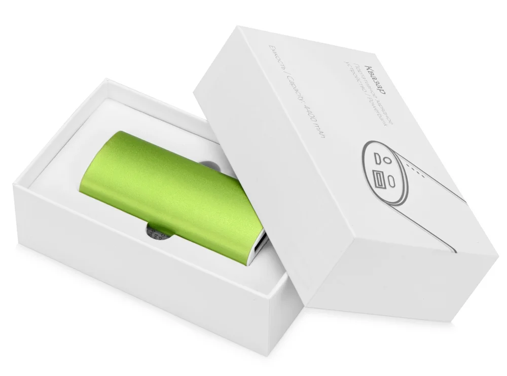 Внешний аккумулятор Квазар 4400 mAh зеленое яблоко - фото 6