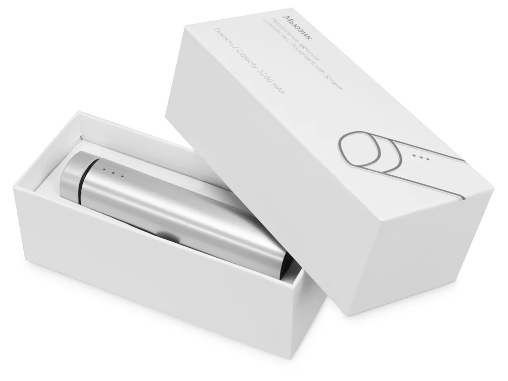 Внешний аккумулятор Мьюзик 5200 mAh серебристый/черный - фото 9