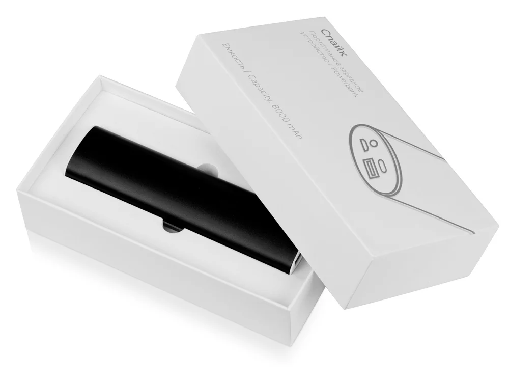 Внешний аккумулятор Спайк 8000 mAh черный/белый - фото 8