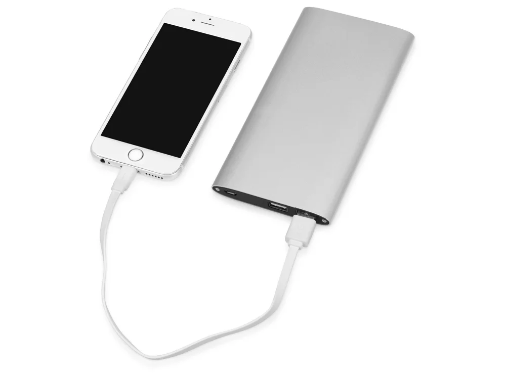 Внешний аккумулятор «Джет», 8000 mAh, серебристый - фото 2