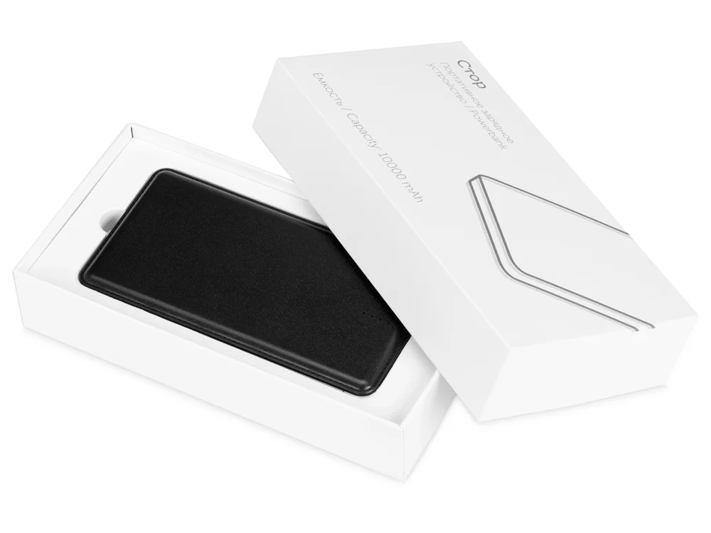 Внешний аккумулятор «Стор», 10000 mAh, черный - фото 9