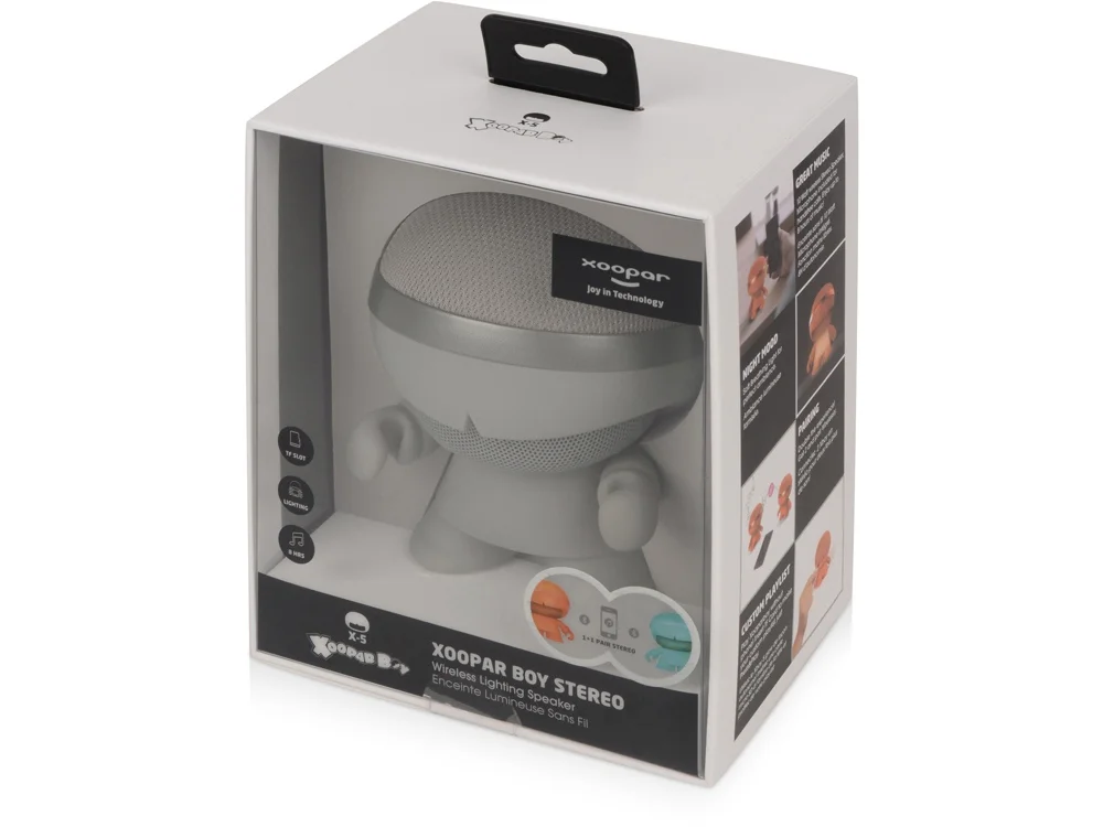 Портативная колонка «X5 BOY STEREO», серебристый - фото 9