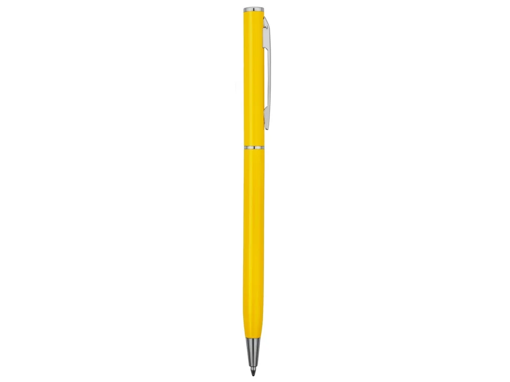 Ручка металлическая шариковая Атриум желтый/серебристый - фото 3