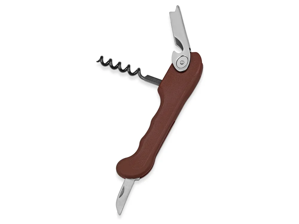 Штопор «Торнадо», коричневый/серебристый/черный - фото 2