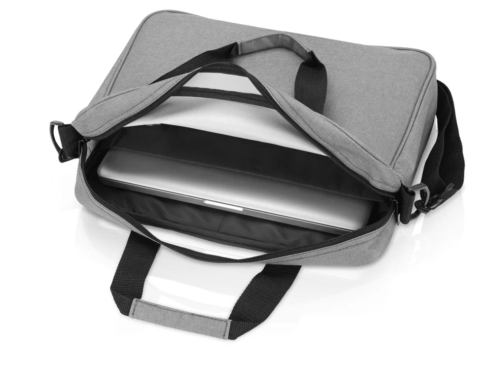Сумка Янг для ноутбука 13,7 серый/черный - фото 2