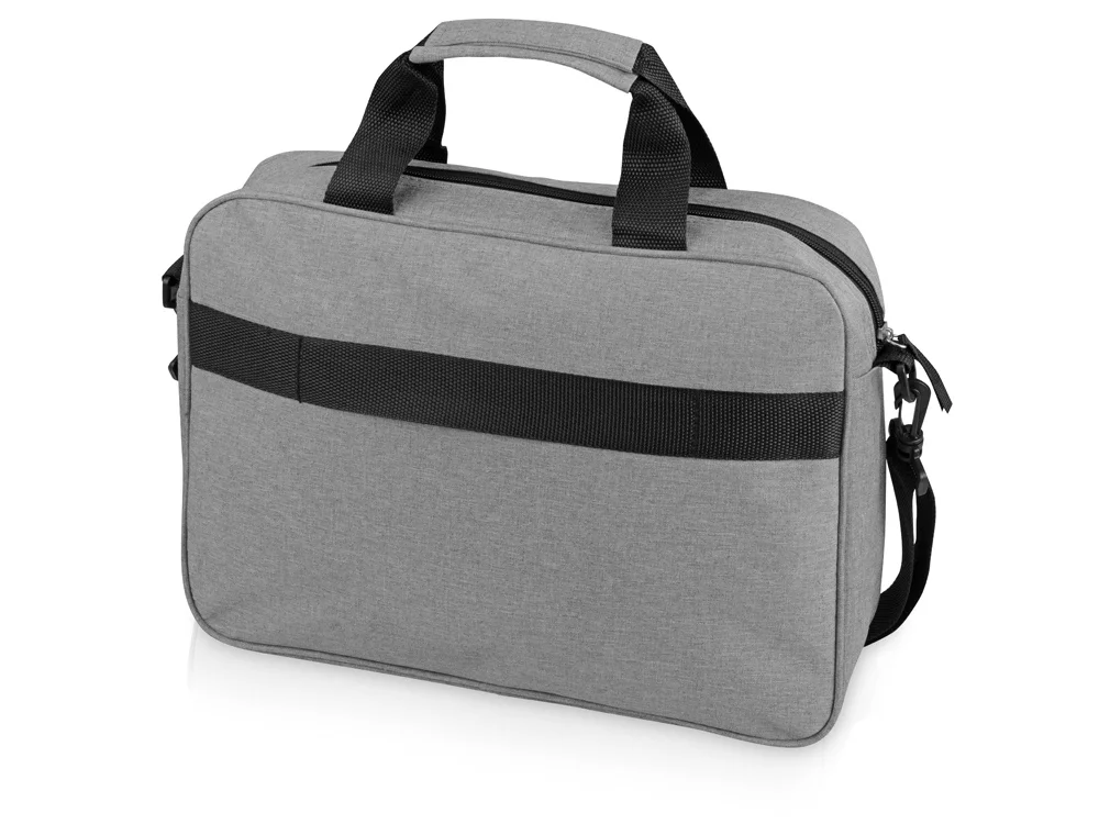Сумка Брейв для документов и ноутбука 13,3 светло-серый/черный - фото 2