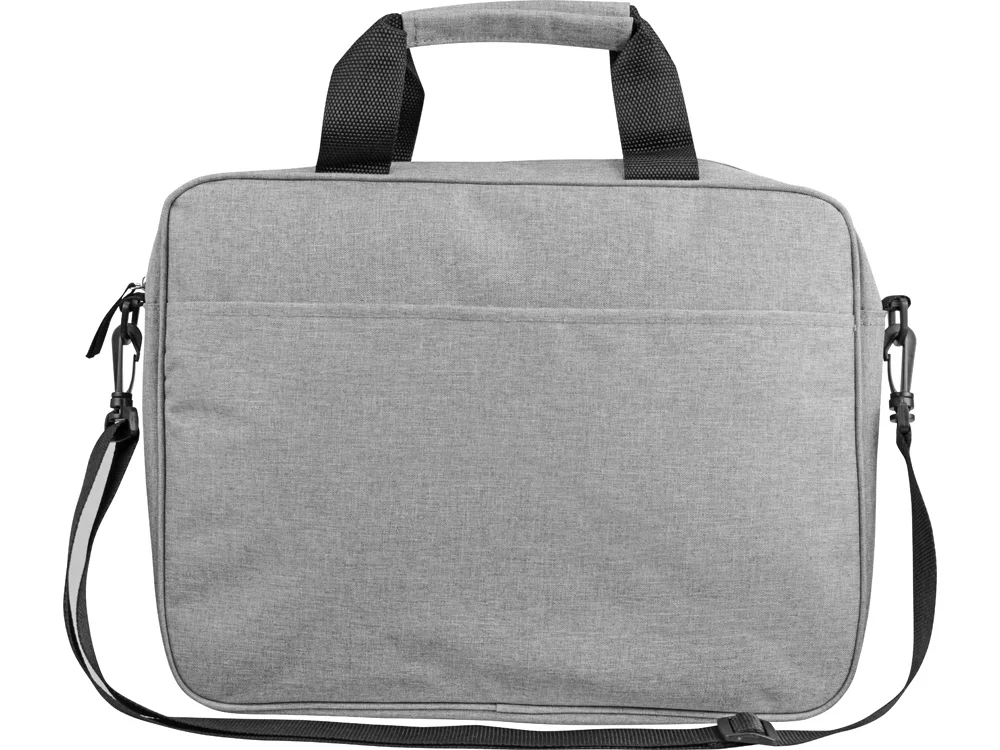 Сумка Брейв для документов и ноутбука 13,3 светло-серый/черный - фото 4