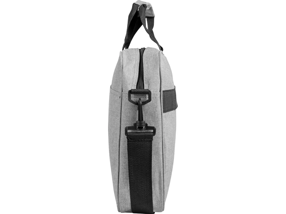 Сумка Брейв для документов и ноутбука 13,3 светло-серый/черный - фото 6