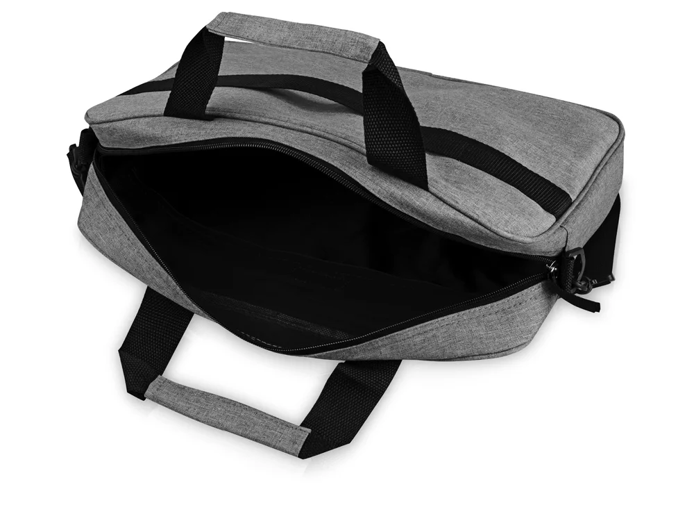Сумка Брейв для документов и ноутбука 13,3 серый/черный - фото 3