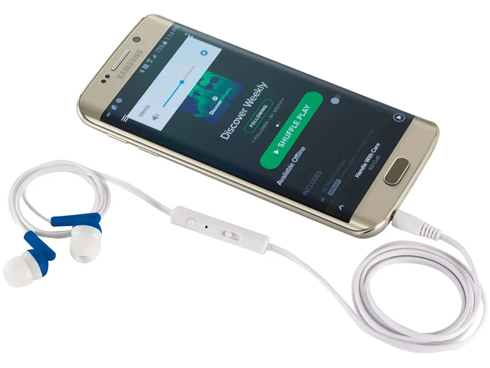 Наушники Earbuds ярко-синий/белый/серебристый - фото 2