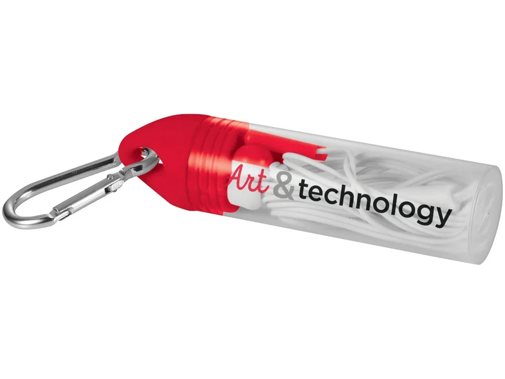 Наушники «Earbuds», красный/белый/серебристый - фото 4