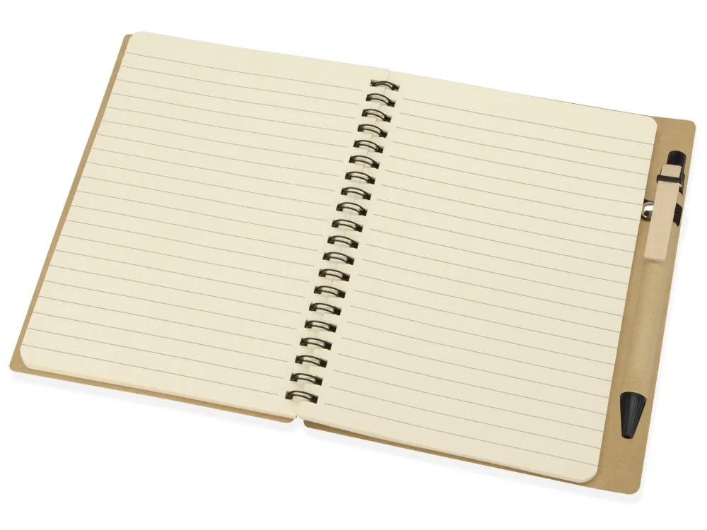 Блокнот Дейзи с ручкой крафт/черный - фото 3