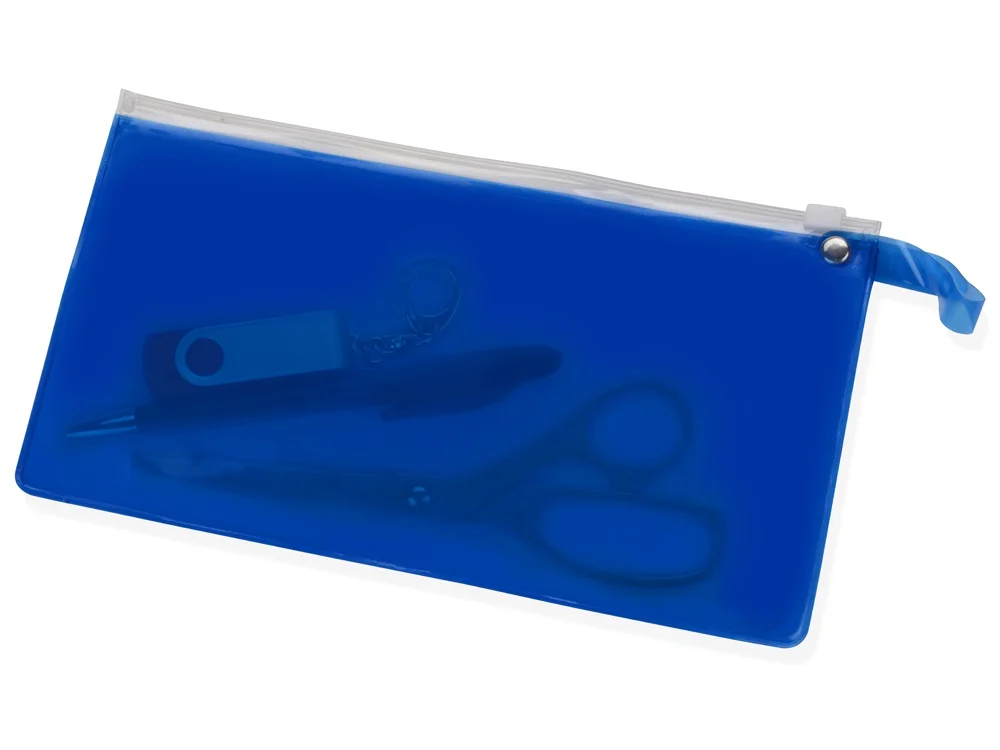 Пенал Веста синий прозрачный/белый - фото 2