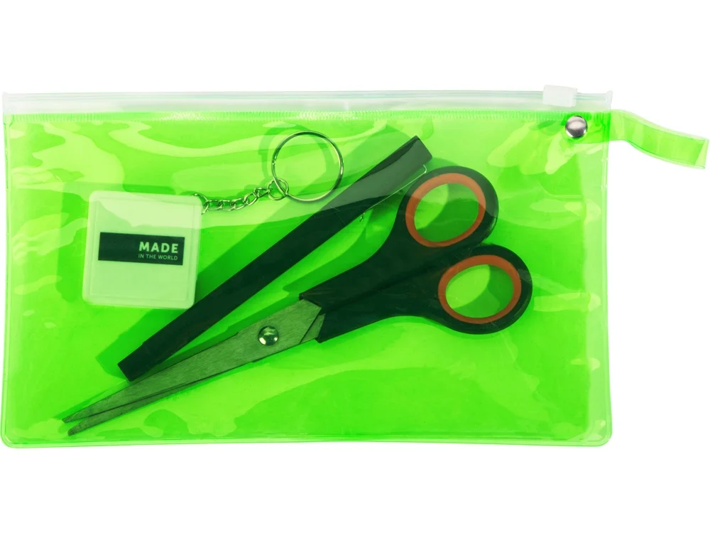 Пенал Веста зеленый прозрачный/белый - фото 2