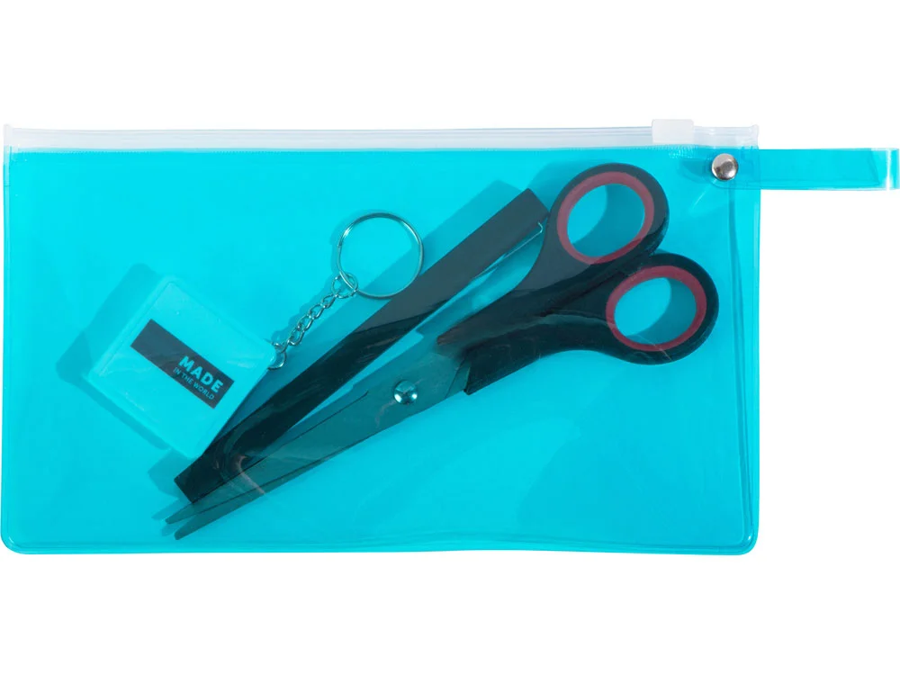 Пенал Веста голубой прозрачный/белый - фото 2