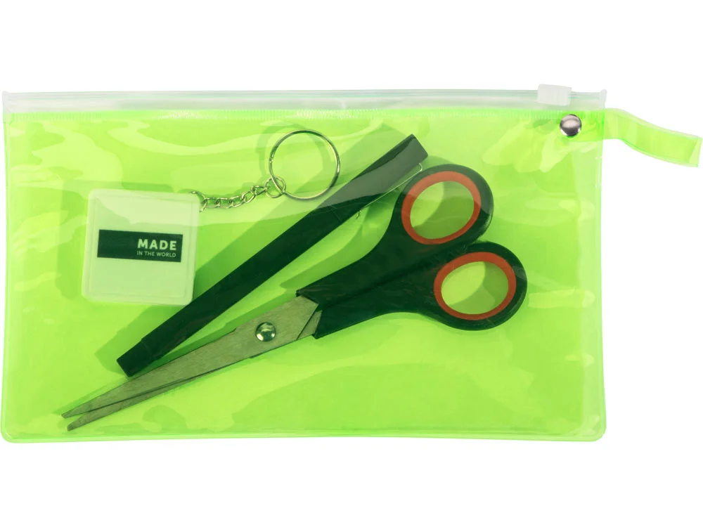 Пенал «Веста», зеленое яблоко прозрачный/белый - фото 2