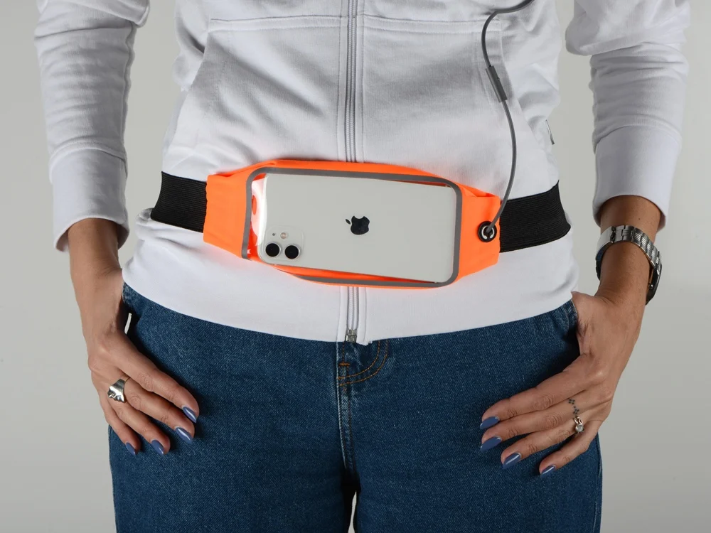 Сумка на пояс Спринт оранжевый/черный/прозрачный - фото 3