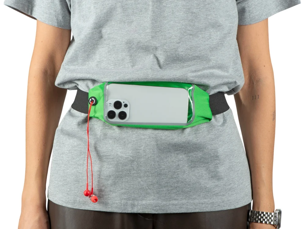 Сумка на пояс «Спринт», зеленое яблоко/черный/прозрачный - фото 2