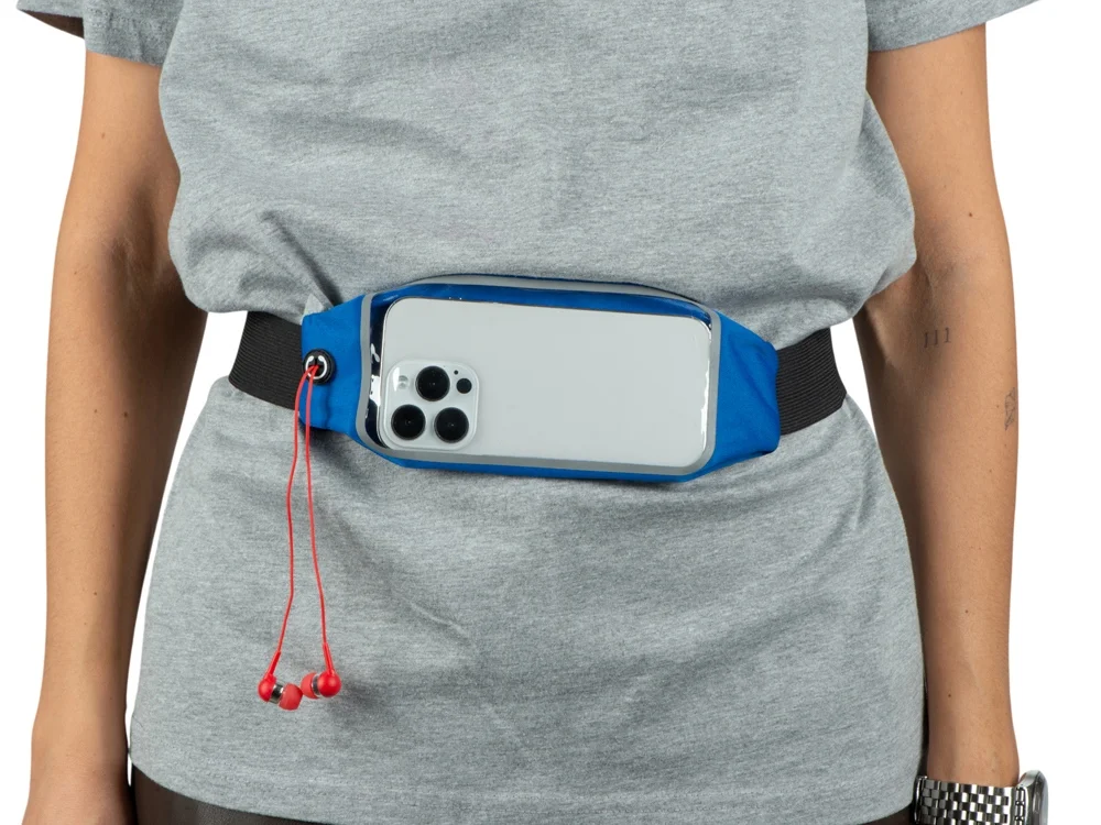 Сумка на пояс Спринт синий/черный/прозрачный - фото 2