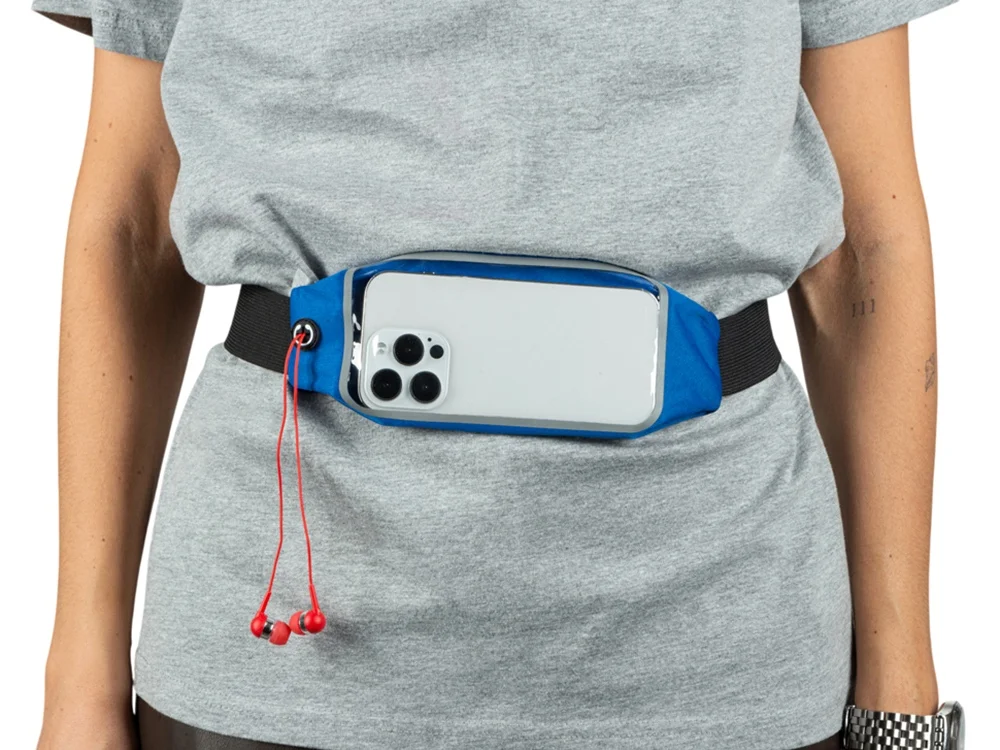 Сумка на пояс Спринт синий/черный/прозрачный - фото 5