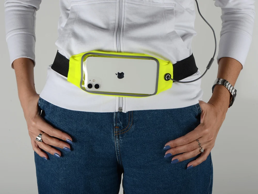 Сумка на пояс Спринт неоновый желтый/черный/прозрачный - фото 4