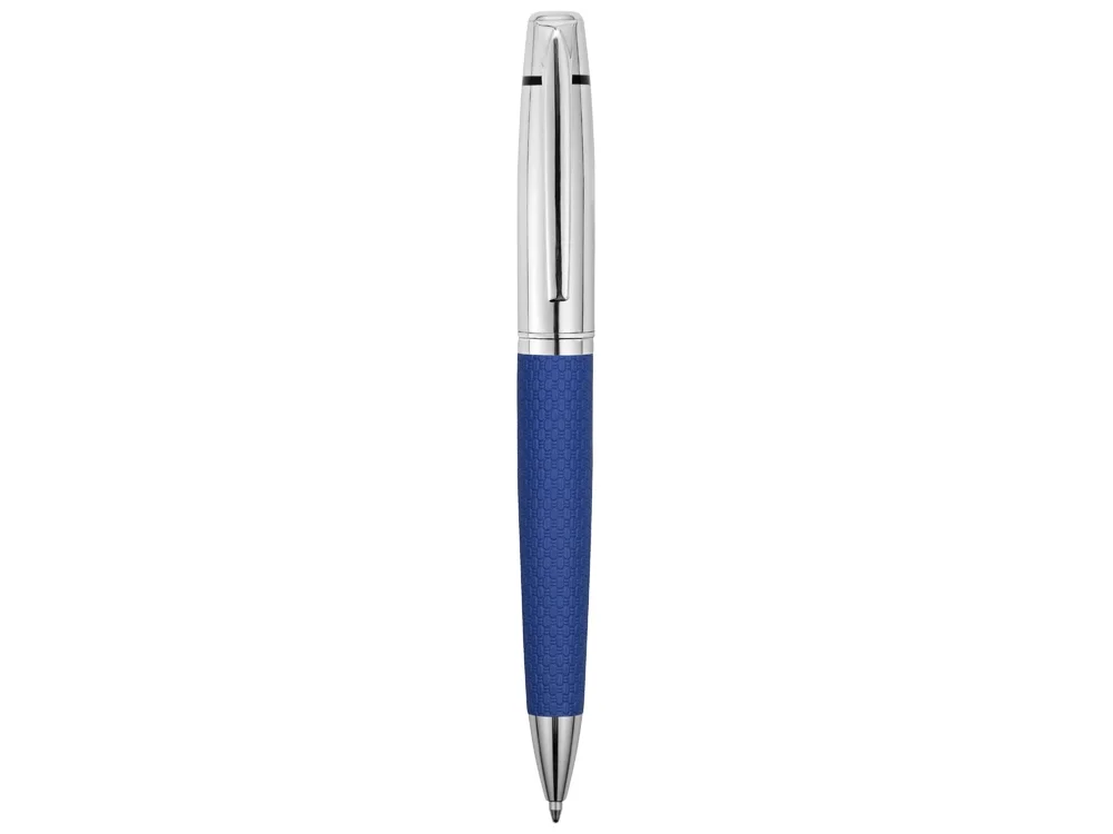 Ручка металлическая шариковая Антей синий/серебристый - фото 2
