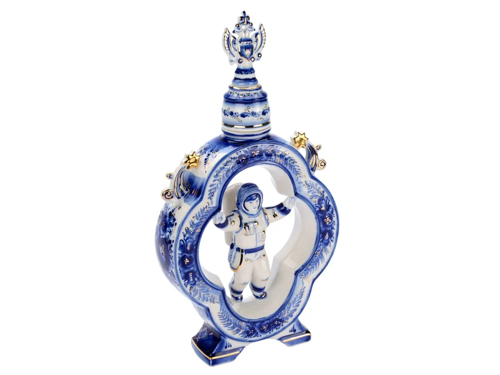 Штоф Открытый космос белый/синий 500 мл