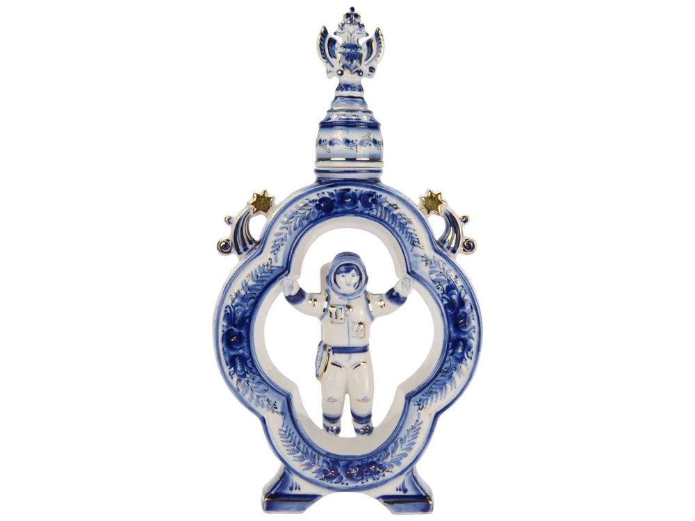 Штоф Открытый космос белый/синий 500 мл - фото 2