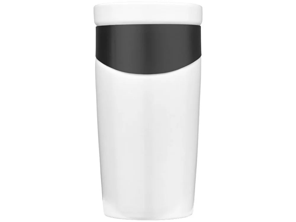 Кружка с ручкой из дерева Grotto белый/черный/деревянный 475 мл - фото 2