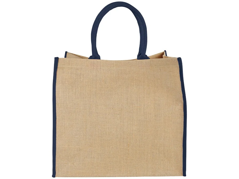 Сумка для покупок, 280 г/м2, натуральный/темно-синий - фото 4
