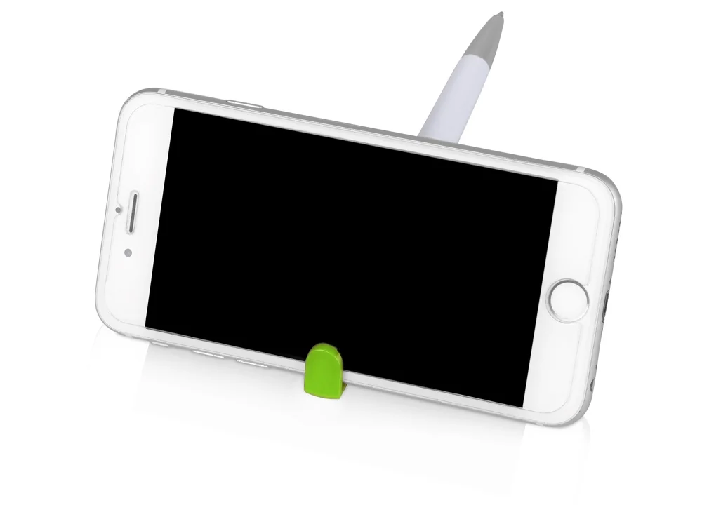 Ручка-подставка Кипер белый/зеленое яблоко/серебристый - фото 4