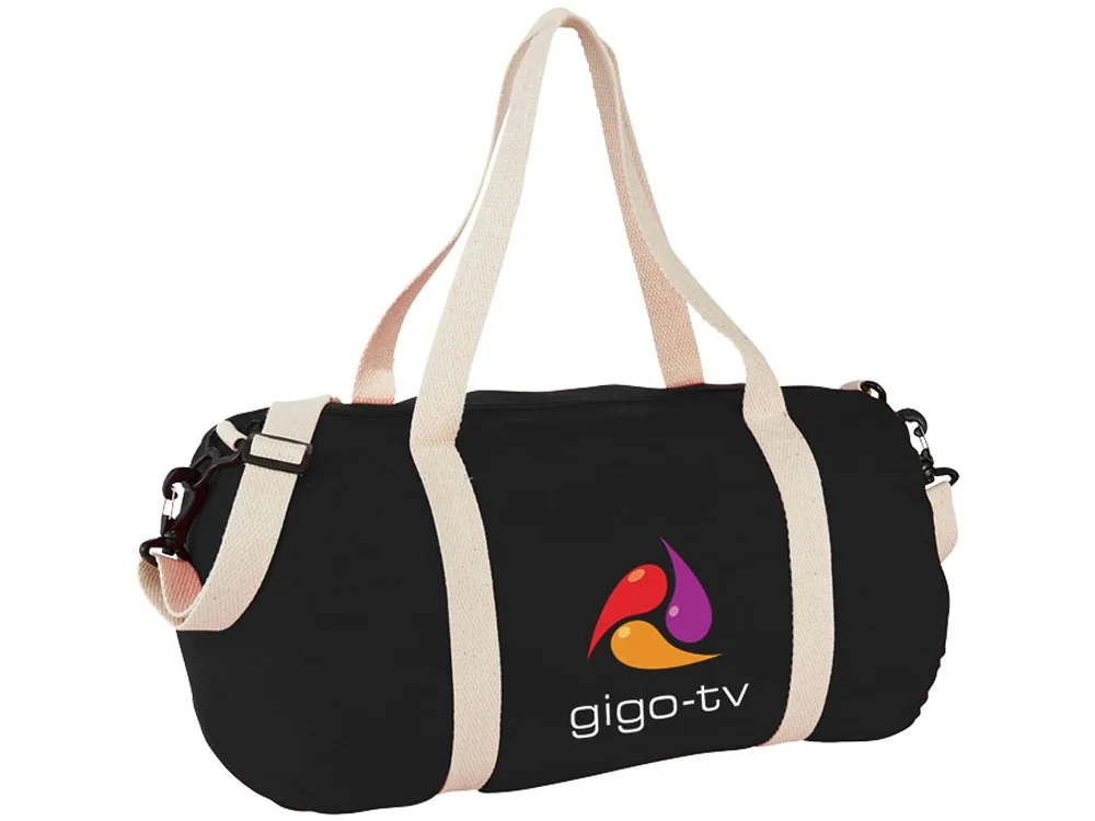 Сумка Barrel Duffel черный/бежевый - фото 4