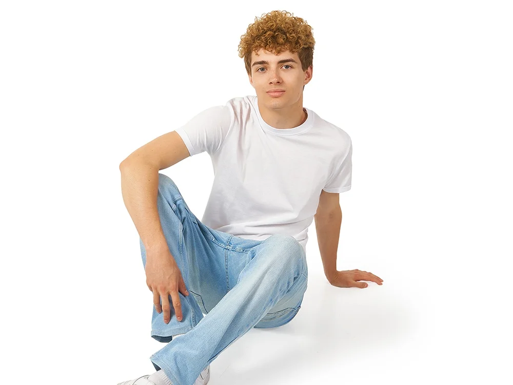 Футболка Sydney с подвернутыми рукавами мужская белый M - фото 2