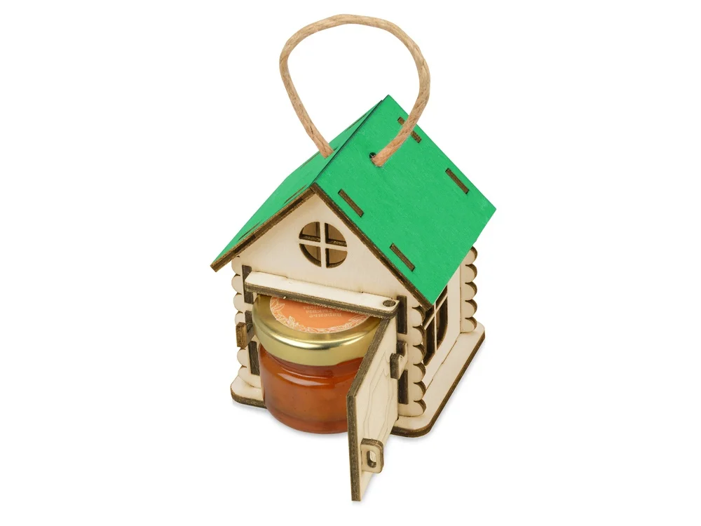 Игрушка-упаковка «Домик», зеленый/натуральный - фото 3