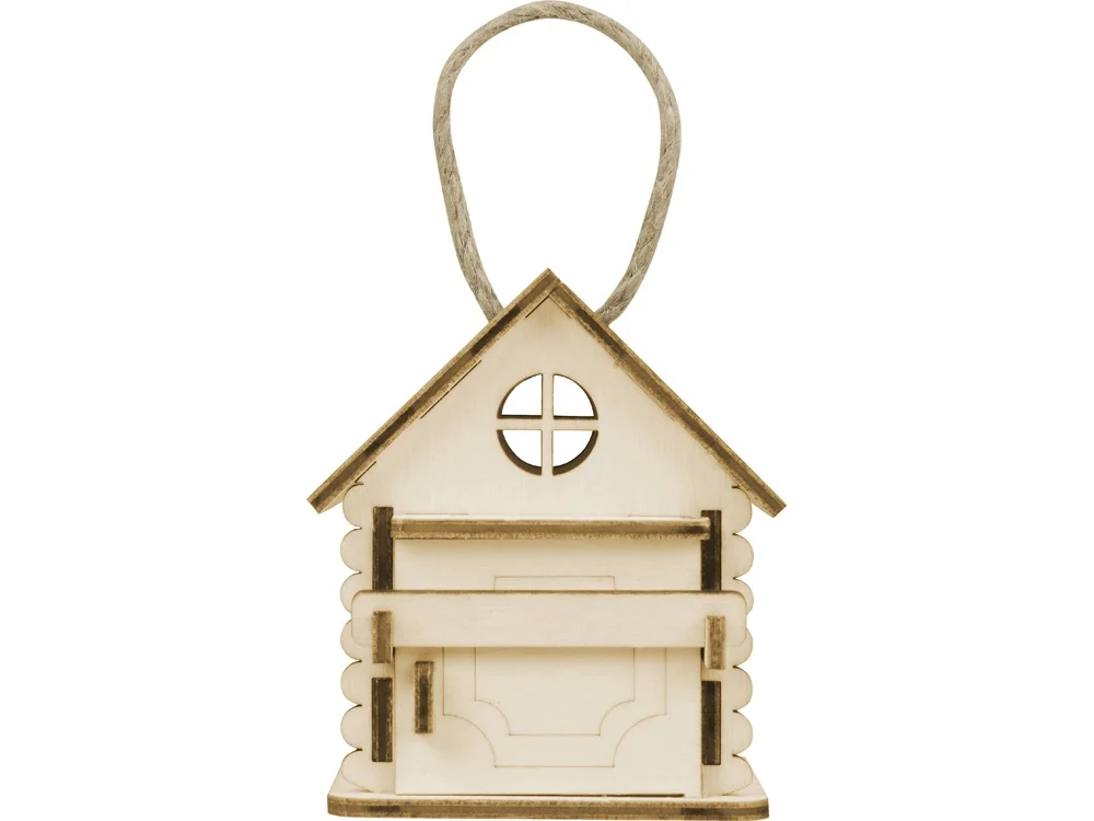 Игрушка-упаковка «Домик», зеленый/натуральный - фото 4