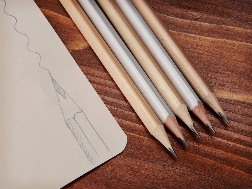 Карандаш трехгранный Графит 3D белый - фото 2