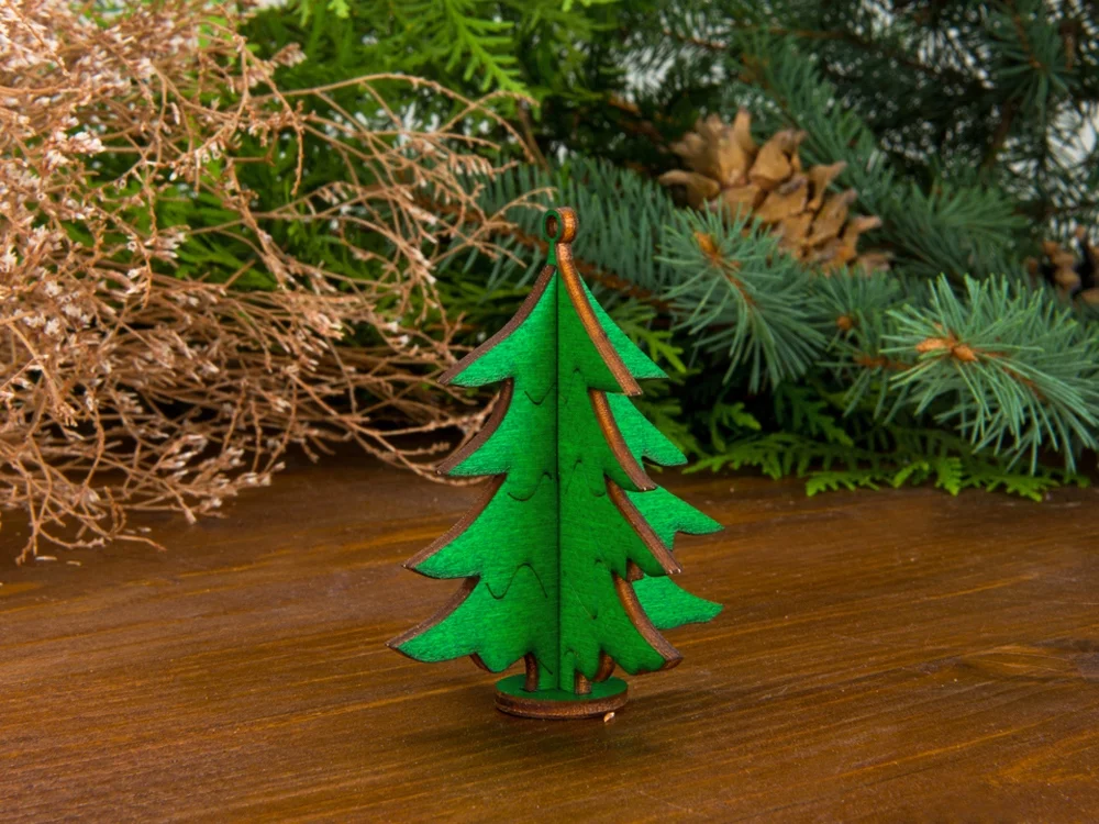 Подвеска «Ёлка», зеленый - фото 2
