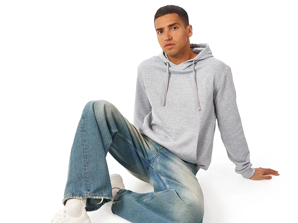 Толстовка Stream с капюшоном унисекс серый меланж 2XL - фото 4