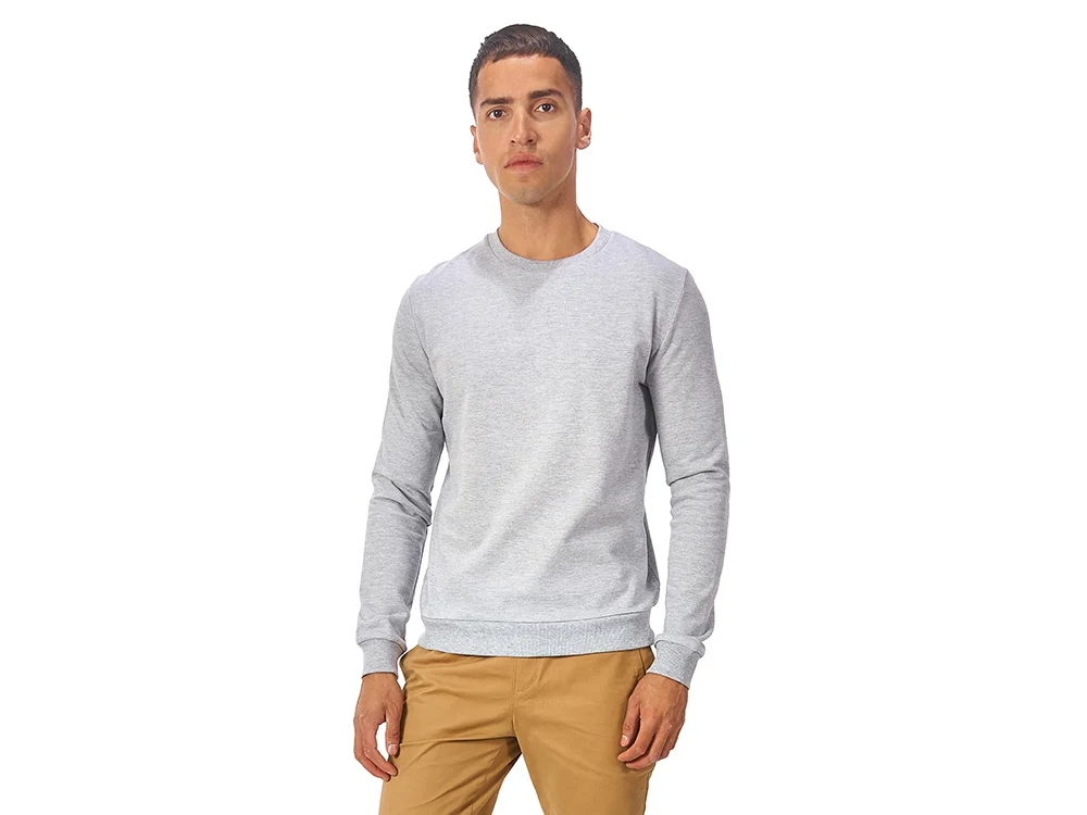 Свитшот Motion с начесом унисекс серый меланж S - фото 2