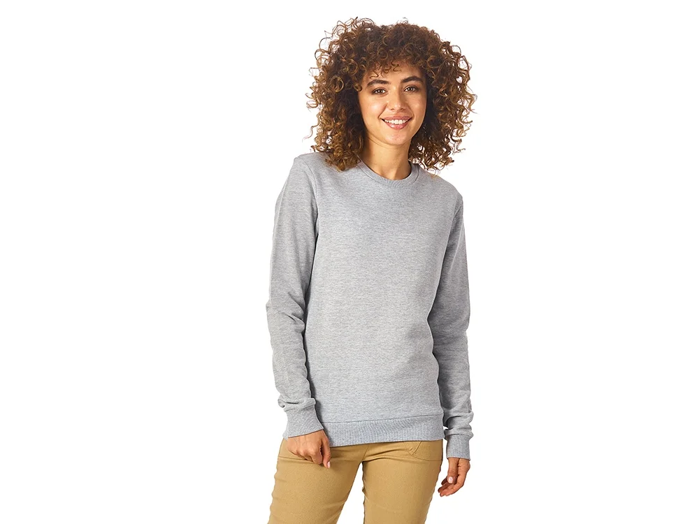 Свитшот Motion с начесом унисекс серый меланж S - фото 3