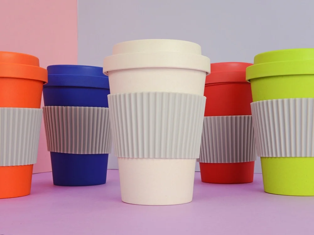 Термокружка из натуральных волокон Muffin оранжевый 450 мл - фото 3