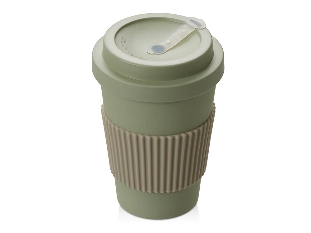 Термокружка из натуральных волокон «Muffin», зеленый оливковый, 450 мл