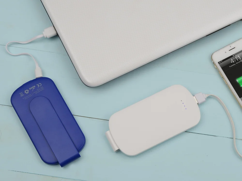 Внешний аккумулятор Pin с клипом 4000 mAh синий - фото 7